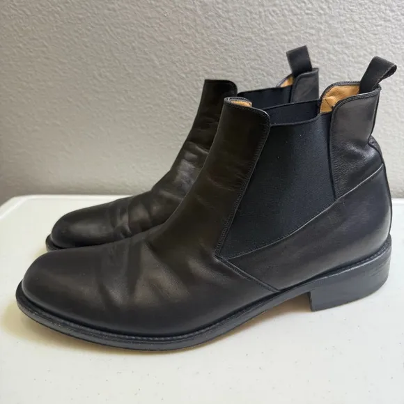 Bally Boots Mens Size 8 E Black Leather Chelsea Boots Sedalo Leather