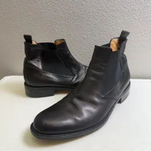 Bally Boots Mens Size 8 E Black Leather Chelsea Boots Sedalo Leather