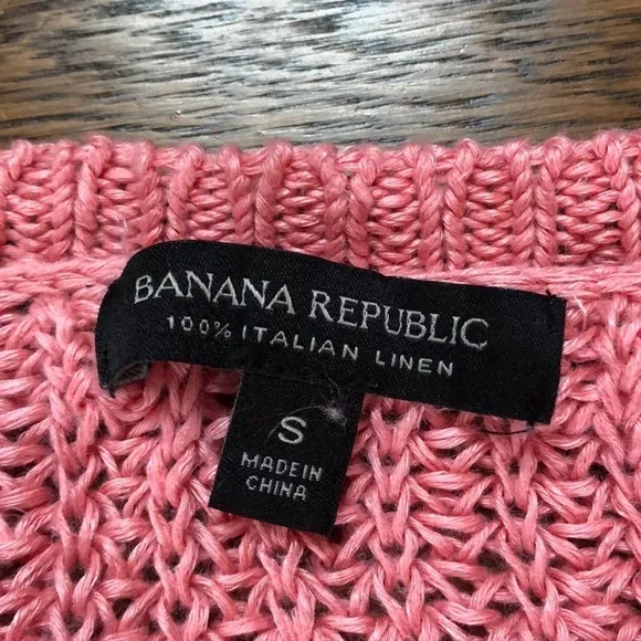 Banana Republic 100% Italian Linen Chunky Sweater