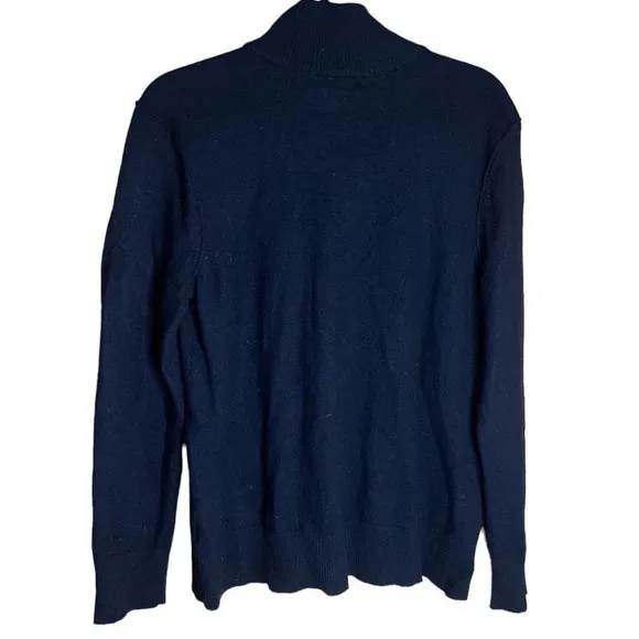 Banana Republic Men's Extra Fine Merino Wool Sweater Gold Side Zipper Size XL