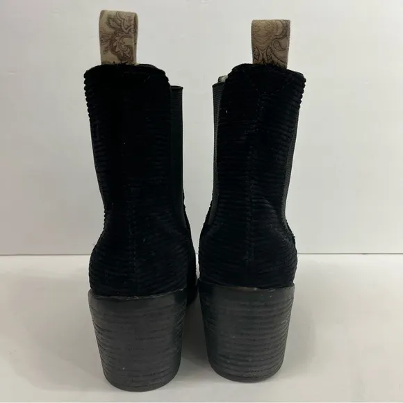 Band of Gypsies Shadow corduroy black ankle boots.