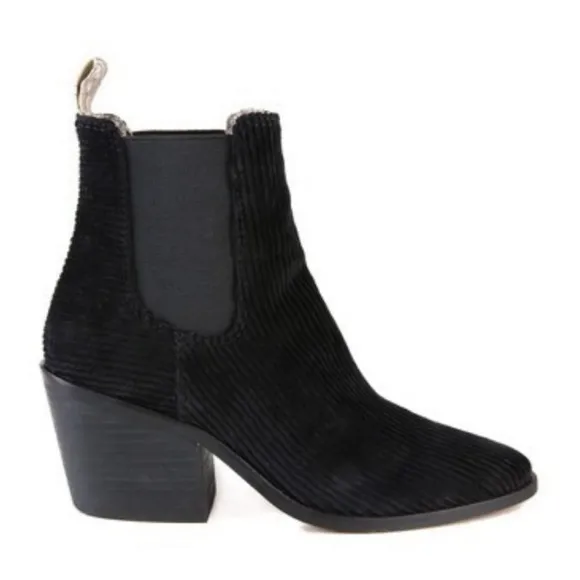 Band of Gypsies Shadow corduroy black ankle boots.
