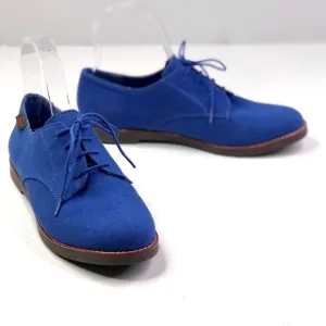 Bass Ellyk cyan royal blue canvas loafers shoes like new condition 8.5