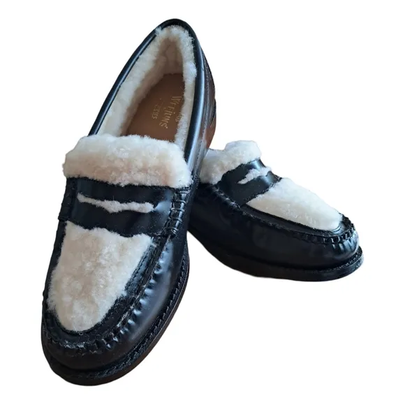 Bass Originals Whitney Cozy Weejuns Leather Loafers Womens Size 7.5 New