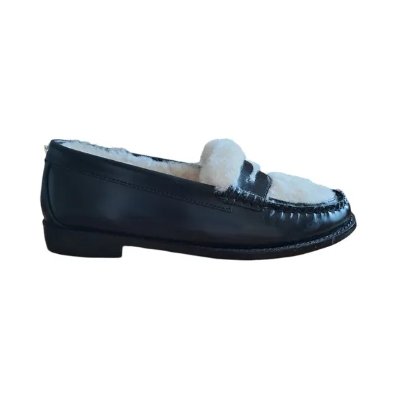 Bass Originals Whitney Cozy Weejuns Leather Loafers Womens Size 7.5 New