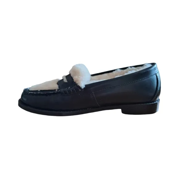 Bass Originals Whitney Cozy Weejuns Leather Loafers Womens Size 7.5 New