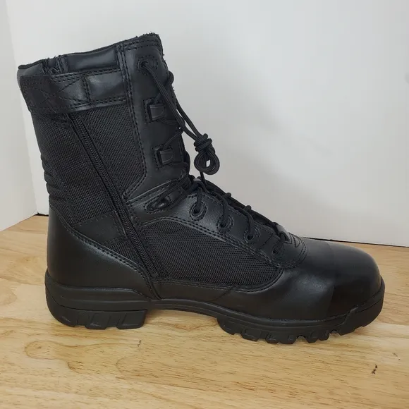 Bates Mens Tactical Sport Side Zip 8 inch Soft Toe Boots Size 13 Wide Black