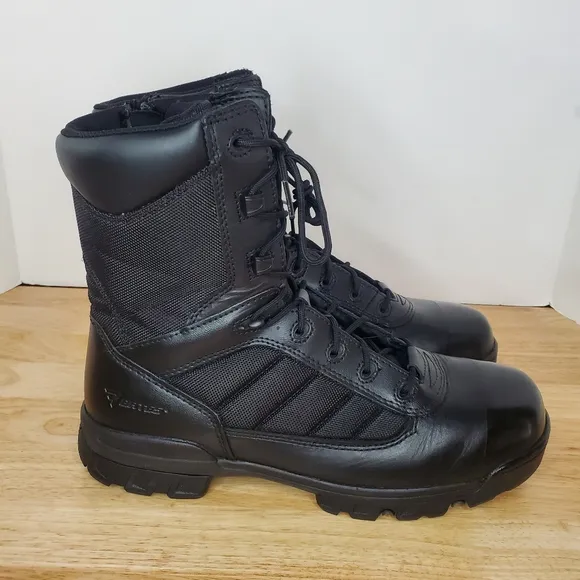 Bates Mens Tactical Sport Side Zip 8 inch Soft Toe Boots Size 13 Wide Black