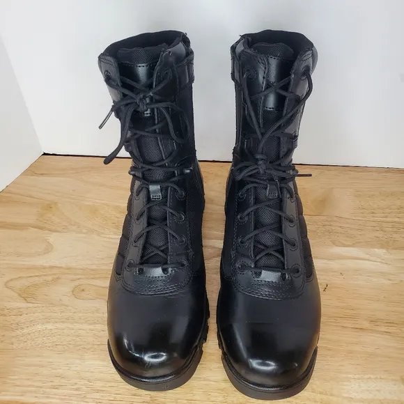 Bates Mens Tactical Sport Side Zip 8 inch Soft Toe Boots Size 13 Wide Black