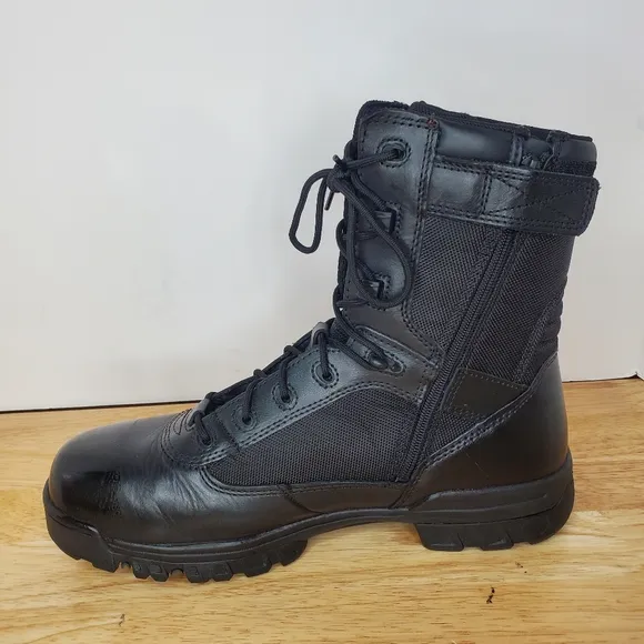 Bates Mens Tactical Sport Side Zip 8 inch Soft Toe Boots Size 13 Wide Black