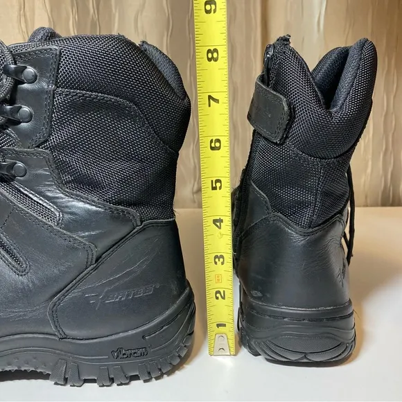 Bates Tactical HW OPS 10 Men's 7.5 Black Boots E05581 OPS10 Side Zip Velcro Tab