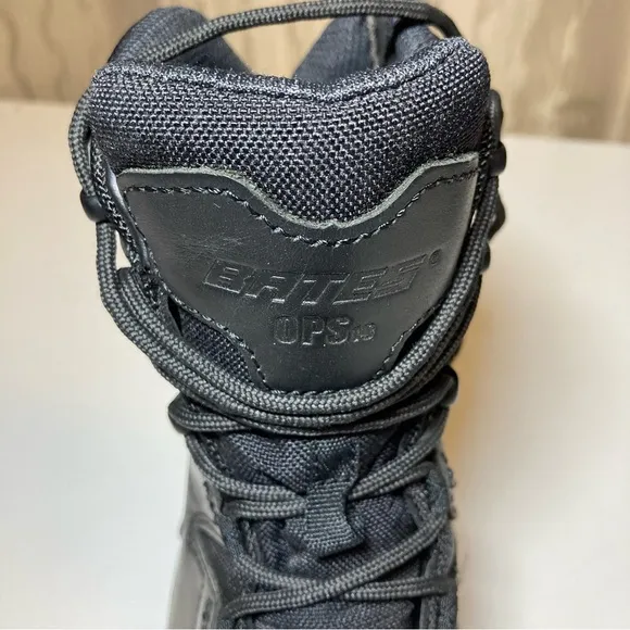 Bates Tactical HW OPS 10 Men's 7.5 Black Boots E05581 OPS10 Side Zip Velcro Tab