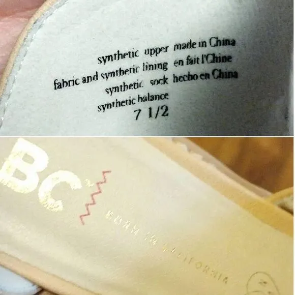BC Footwear United Studs Tan Chunky Platform Sandals Size 7.5