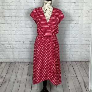 BCBG Fuchsia Polka Dot Asymmetrical Dress NWT Size L