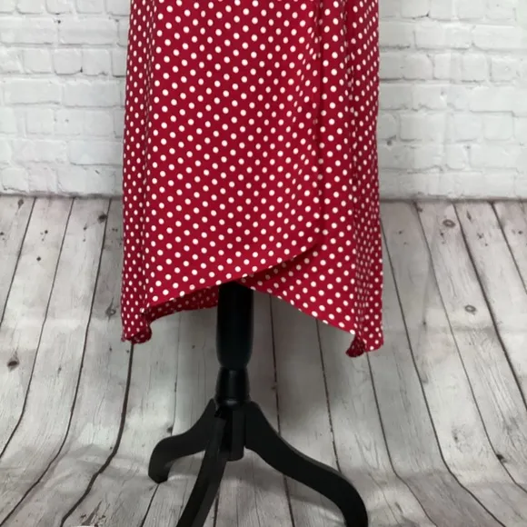 BCBG Fuchsia Polka Dot Asymmetrical Dress NWT Size L