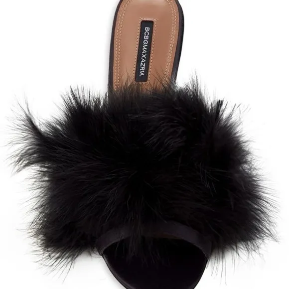 BCBGMAXAZRIA Dennika Feather &amp; Leather Sandals