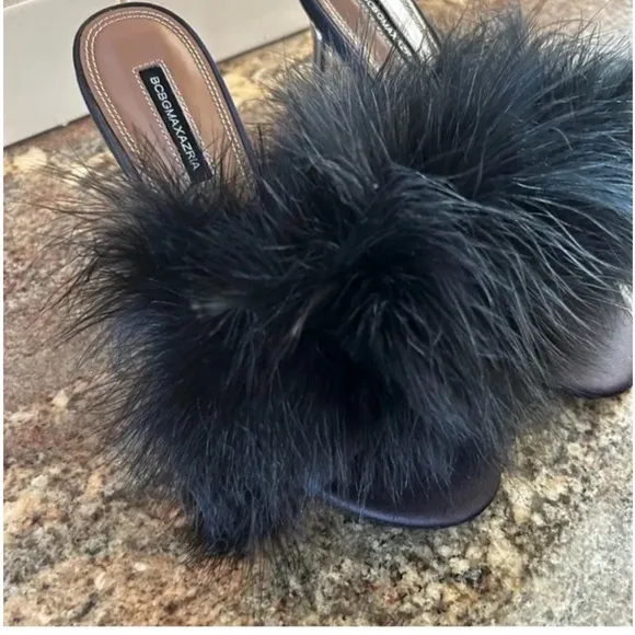 BCBGMAXAZRIA Dennika Feather &amp; Leather Sandals