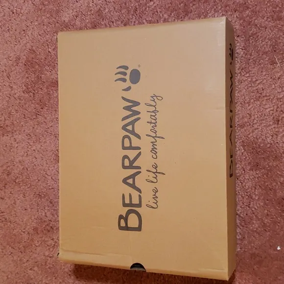 BearPaw Suede Sheepskin Pom Pom Boot with NeverWet in Red. 9.