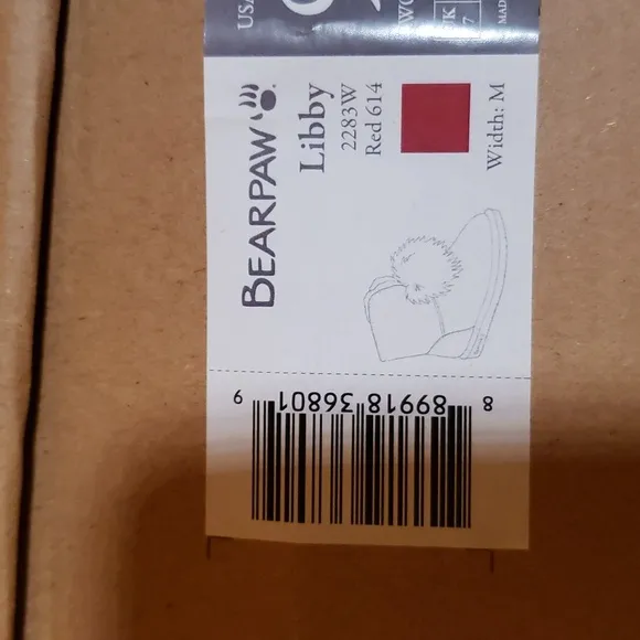 BearPaw Suede Sheepskin Pom Pom Boot with NeverWet in Red. 9.