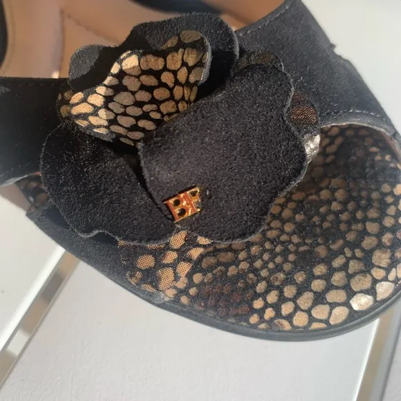 BeautiFeel black suede and cream leather sandals size 7 (European 38)
