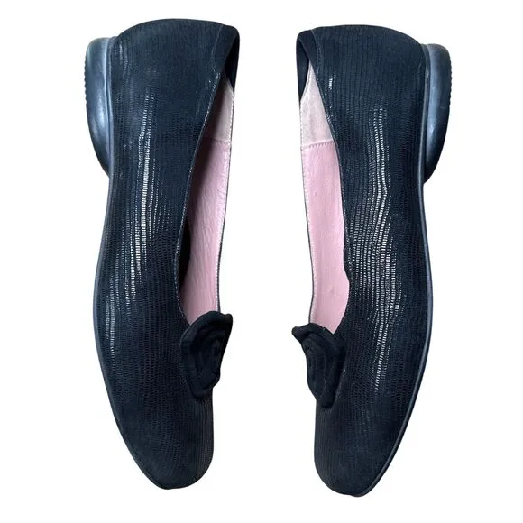 BeautiFeel Black Suede Leather Flats MADE IN ISRAEL Sz: EU: 40 US: 9