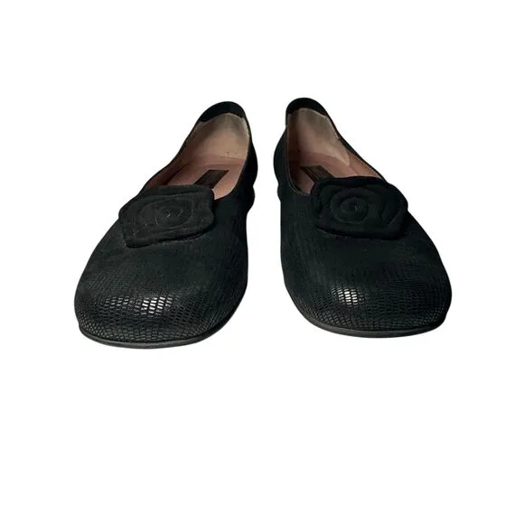 BeautiFeel Black Suede Leather Flats MADE IN ISRAEL Sz: EU: 40 US: 9