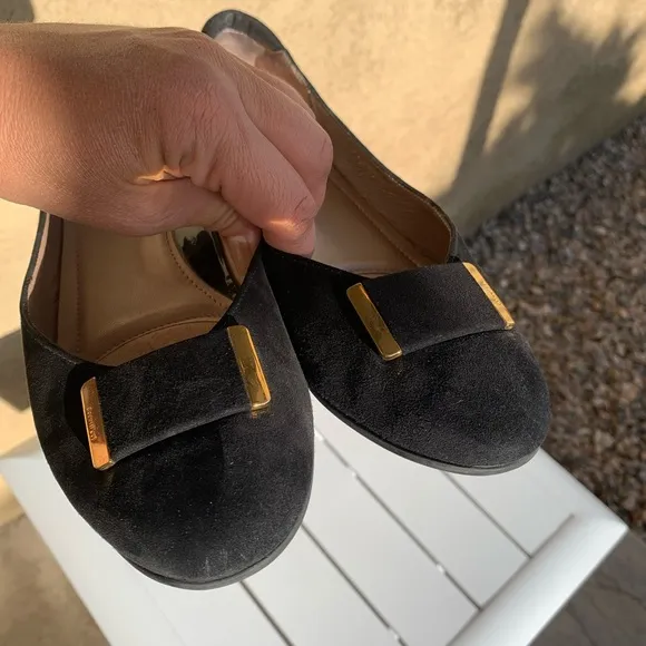 BeautiFeel Franca black suede ballet flats size  7.5 ( European 38)