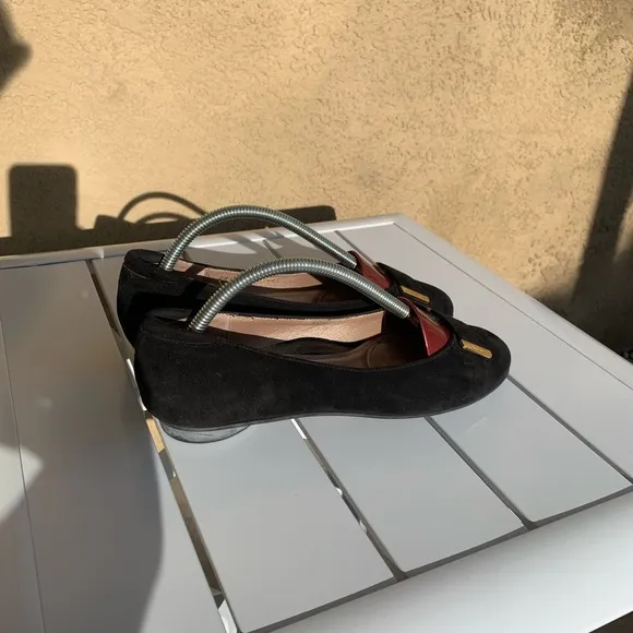 BeautiFeel Franca black suede ballet flats size  7.5 ( European 38)