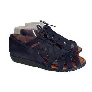 Beautifeel Olympus Gladiator Sandals WMN Navy US9-9.5 EU40 Cutout LaceUp OpenToe