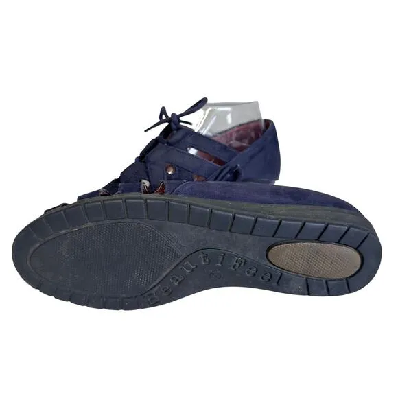 Beautifeel Olympus Gladiator Sandals WMN Navy US9-9.5 EU40 Cutout LaceUp OpenToe