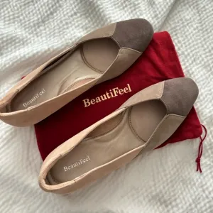 Beautifeel Saoirse Vintage Style Suede Colorblock Flats