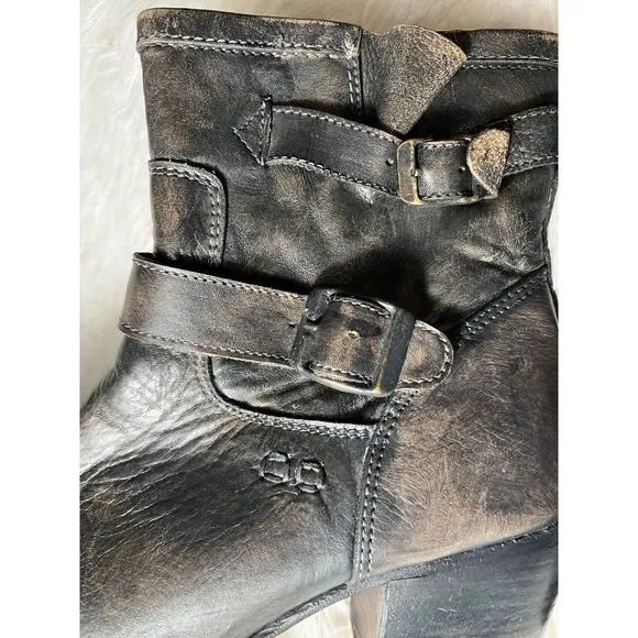 Bed Stu Cobbler Series distressed moto booties