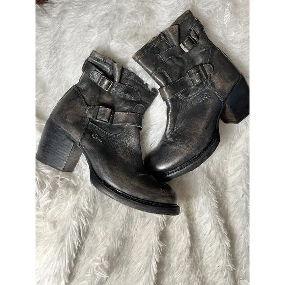 Bed Stu Cobbler Series distressed moto booties
