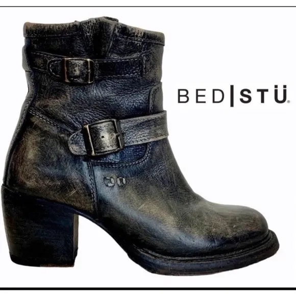 Bed Stu Cobbler Series distressed moto booties