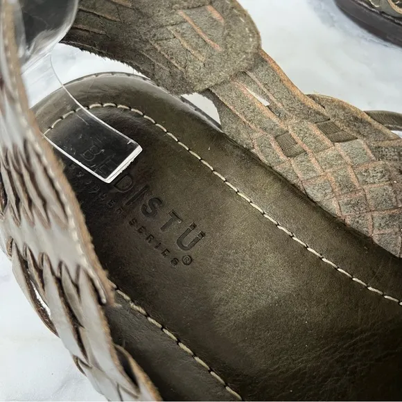 Bed | Stu Conde Huarache Olive Green Sandals Woven Leather Summer Men's Size 8