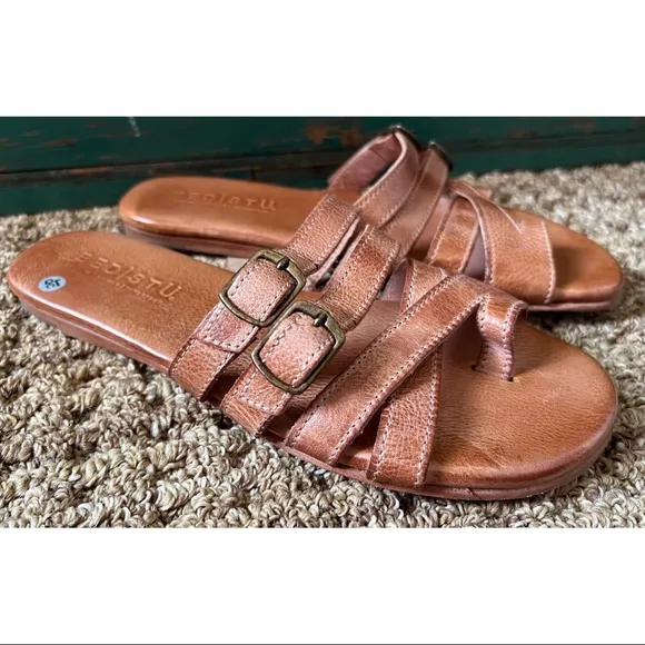Bed Stu Hilda Leather Slides Sandals 6.5