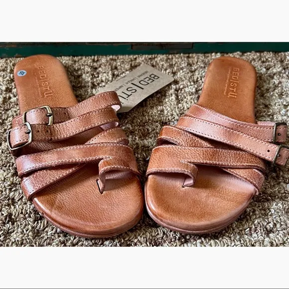 Bed Stu Hilda Leather Slides Sandals 6.5