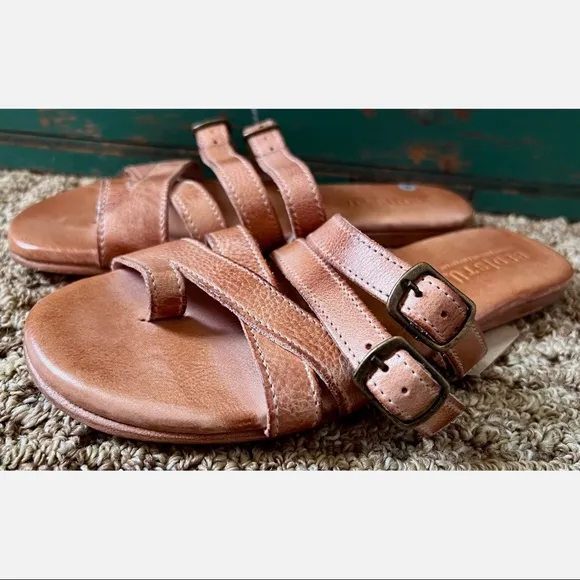 Bed Stu Hilda Leather Slides Sandals 6.5