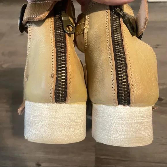 BEDSTU Emelia Fringe Chunky Platform Sandals Sz 8