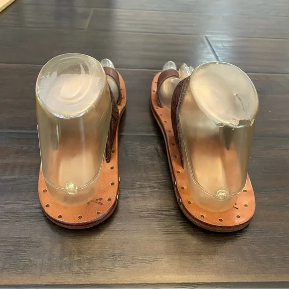 Beek brown floral leather sandals women’s size 6