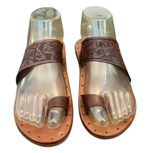 Beek brown floral leather sandals women’s size 6