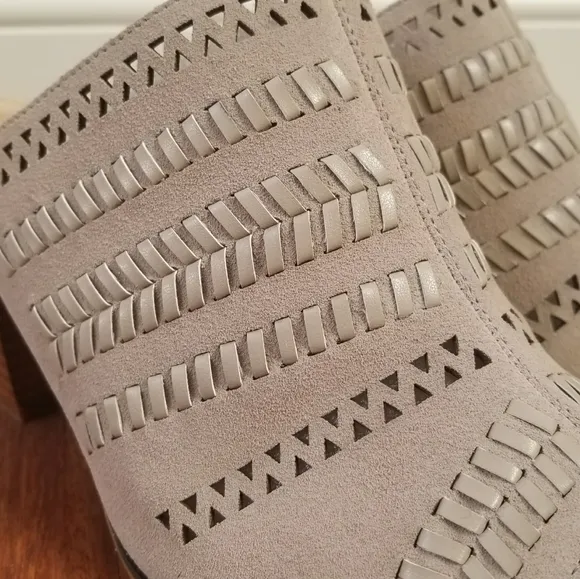 Bella Vita mixed fabric leather and suede open toe sandals