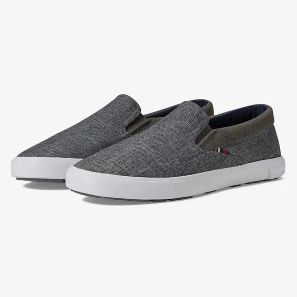 Ben Sherman Men’s Percy Slip-On Sneakers Loafers Gray Canvas NEW WITH BOX