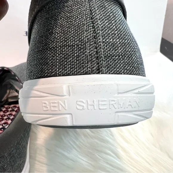 Ben Sherman Men’s Percy Slip-On Sneakers Loafers Gray Canvas NEW WITH BOX