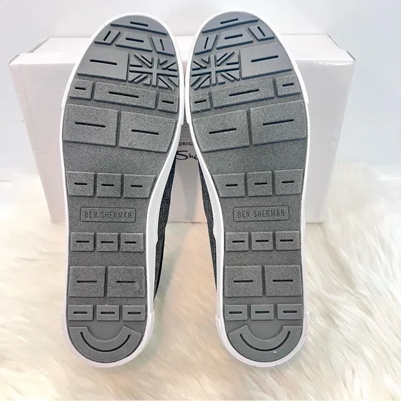 Ben Sherman Men’s Percy Slip-On Sneakers Loafers Gray Canvas NEW WITH BOX