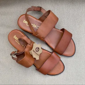 Bertuchi Spain Leather Brown Sandals Slingback NWT