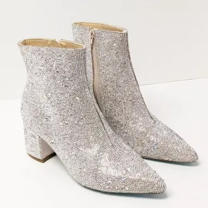 Betsey Johnson Kyla Ankle Boots, Rhinestone, Women's 7.5