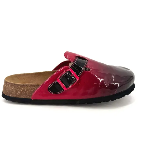 Betula Birkenstock Clogs Slides Size 7 Ombre Faux Patent Leather Slip-On Hippie