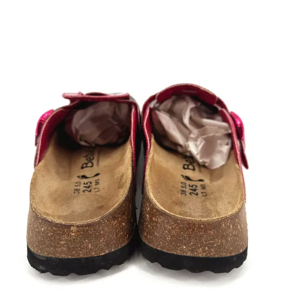 Betula Birkenstock Clogs Slides Size 7 Ombre Faux Patent Leather Slip-On Hippie