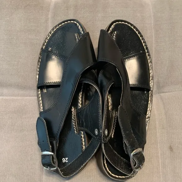 Bilbo Leather Cross Sandals Black Size 26 Size 8-8.5-9